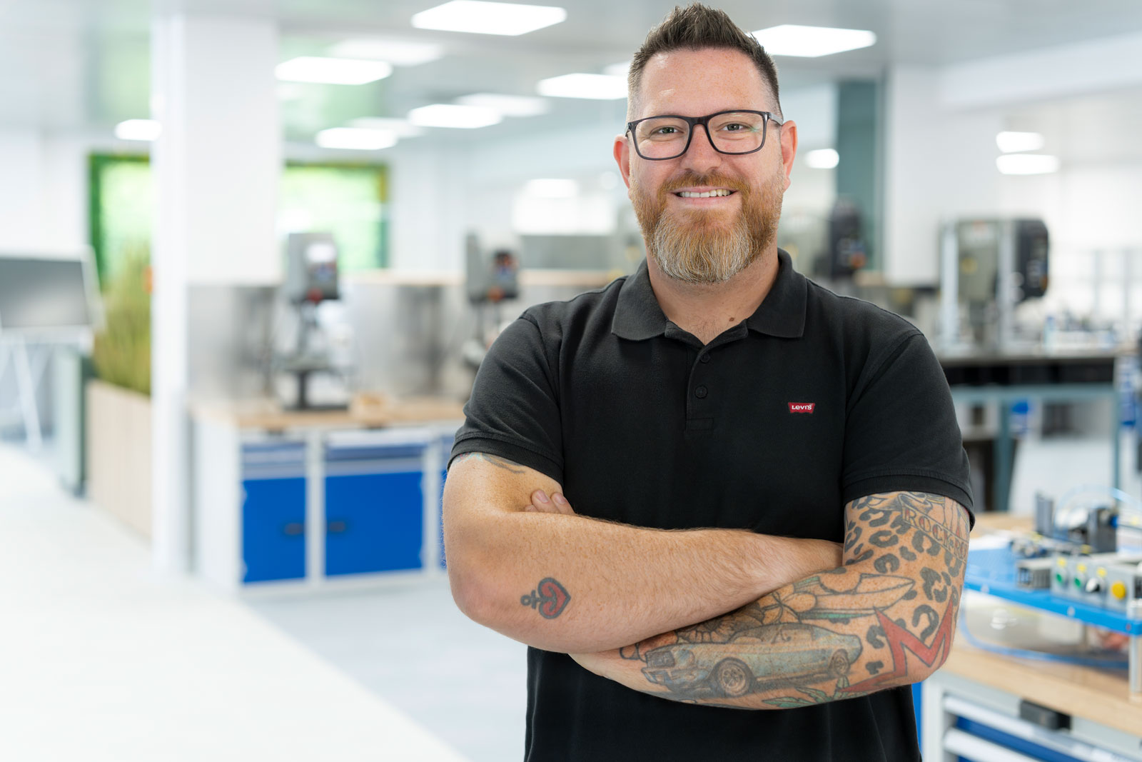 Unser Ausbildungsleiter Jonas in der Zukunftswerkstatt